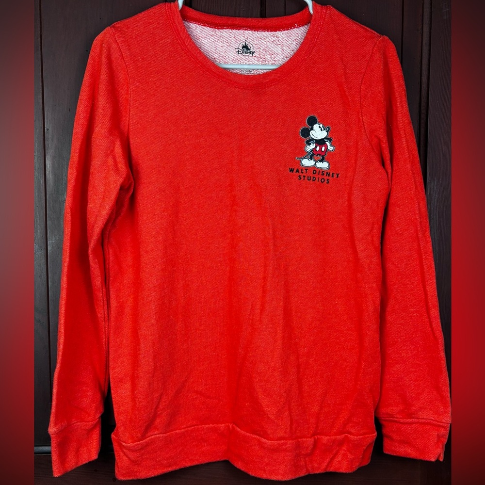 Walt Disney Studios Red Mickey Mouse Sweatshirt